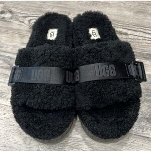 UGG FLUFFITA PLATFORM SLIDE SANDAL SIZE 7